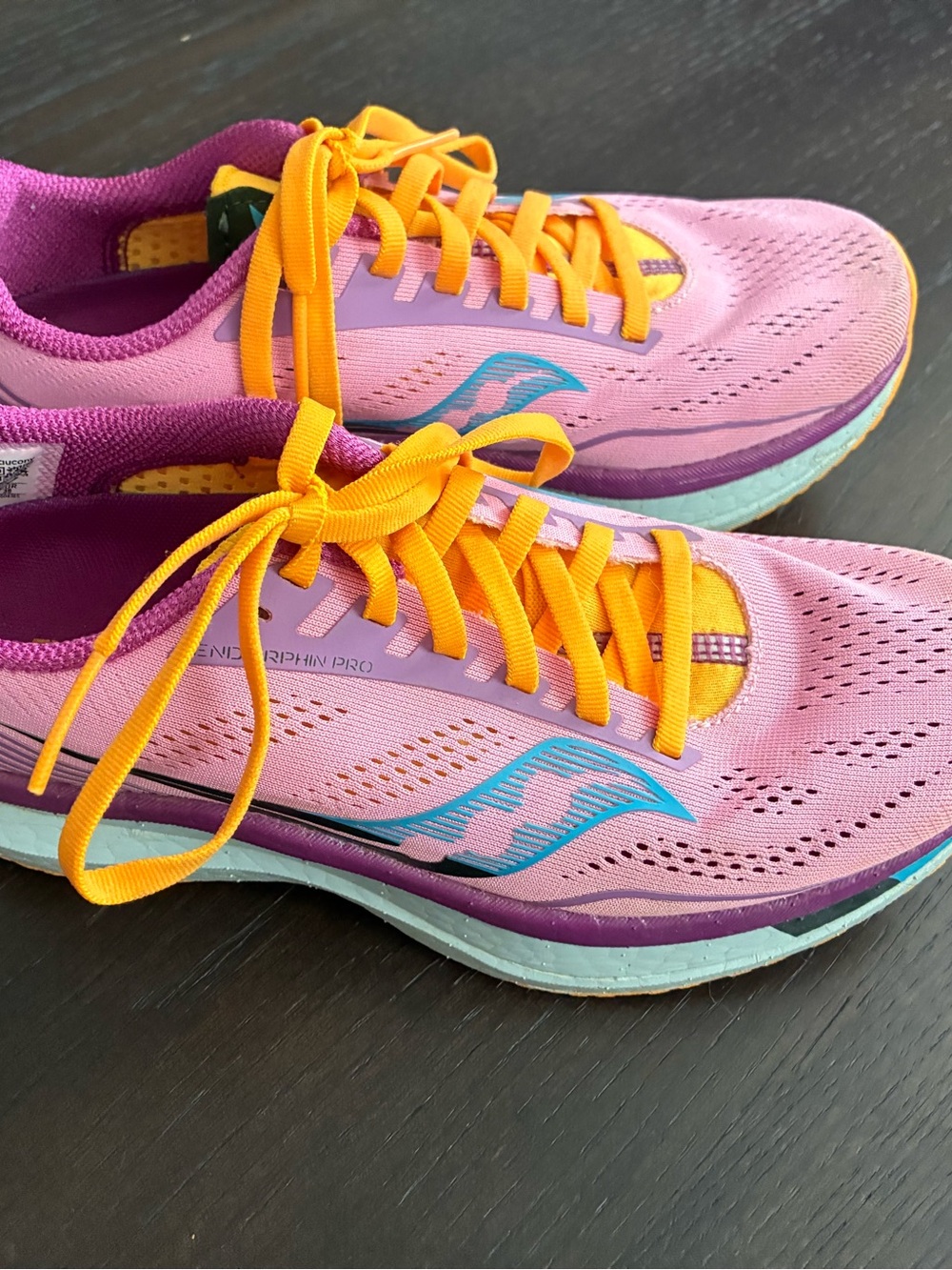 Saucony Women's Pink & Yellow Running Shoes - Endorphin Pro